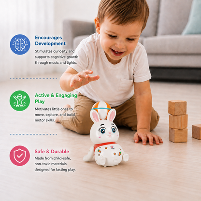 Interactive Dancing Rabbit Toy – Lights, Music & Fun Movement