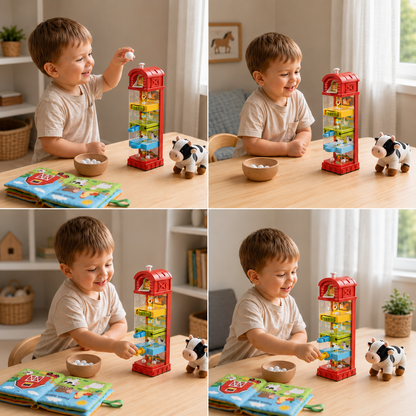 Interactive Farm Ball Run Toy for Fine Motor & Problem-Solving Skills