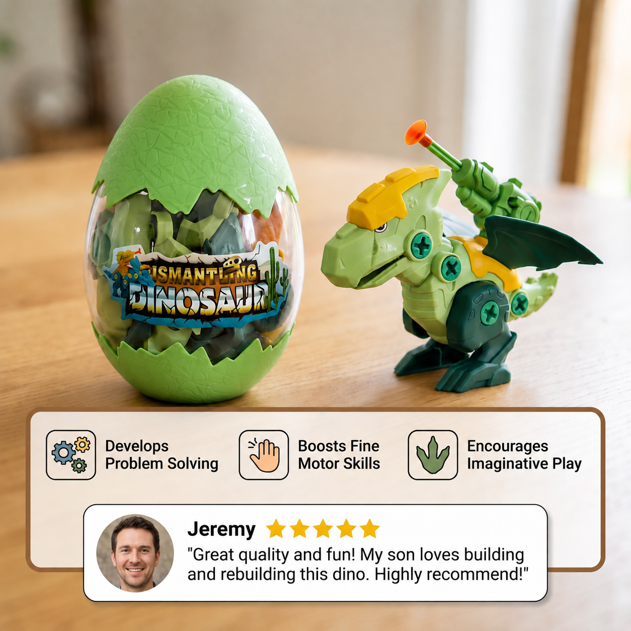 DIY Build & Transform Dinosaur Egg Toy