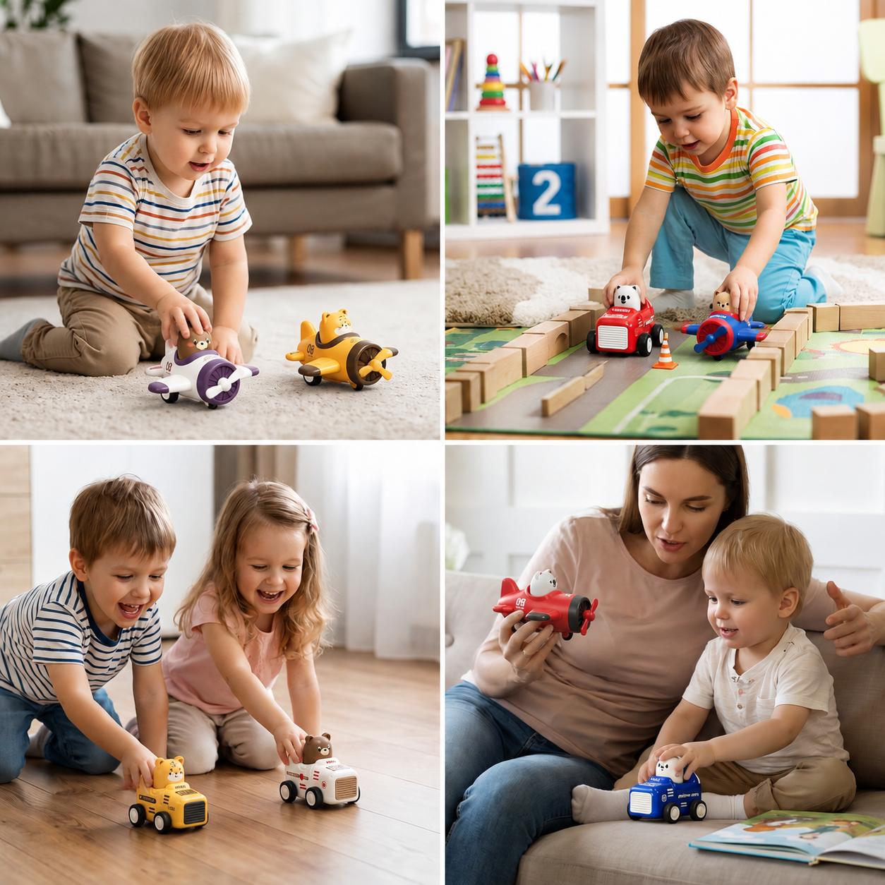 Press & Go Animal Airplane & Truck Toy for Kids