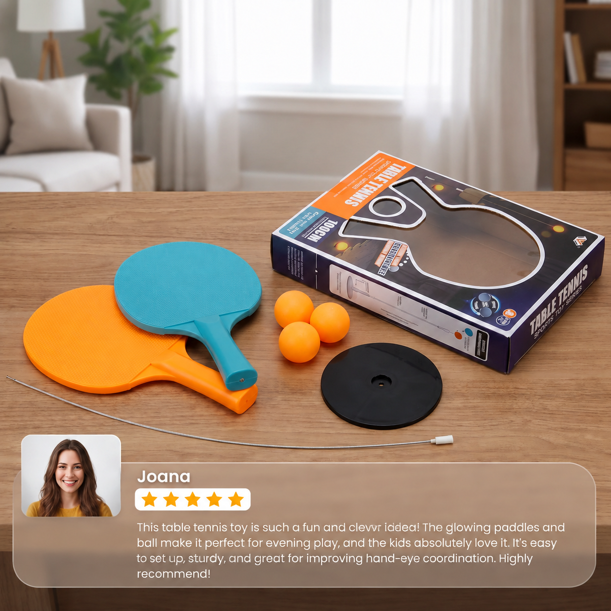Interactive Light-Up Table Tennis Game for Kids