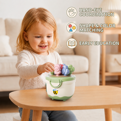 Montessori Flower Pot Color & Number Matching Learning Game
