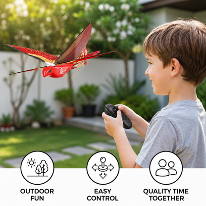 Remote Control Flapping-Wing Flying Bird Toy for Kids
