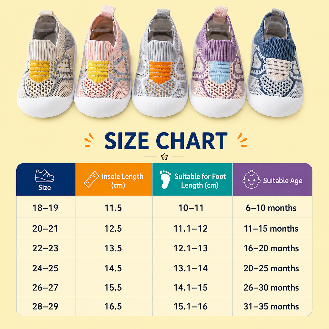 Soft Knit Anti-Slip Baby Sock Shoes for First Steps