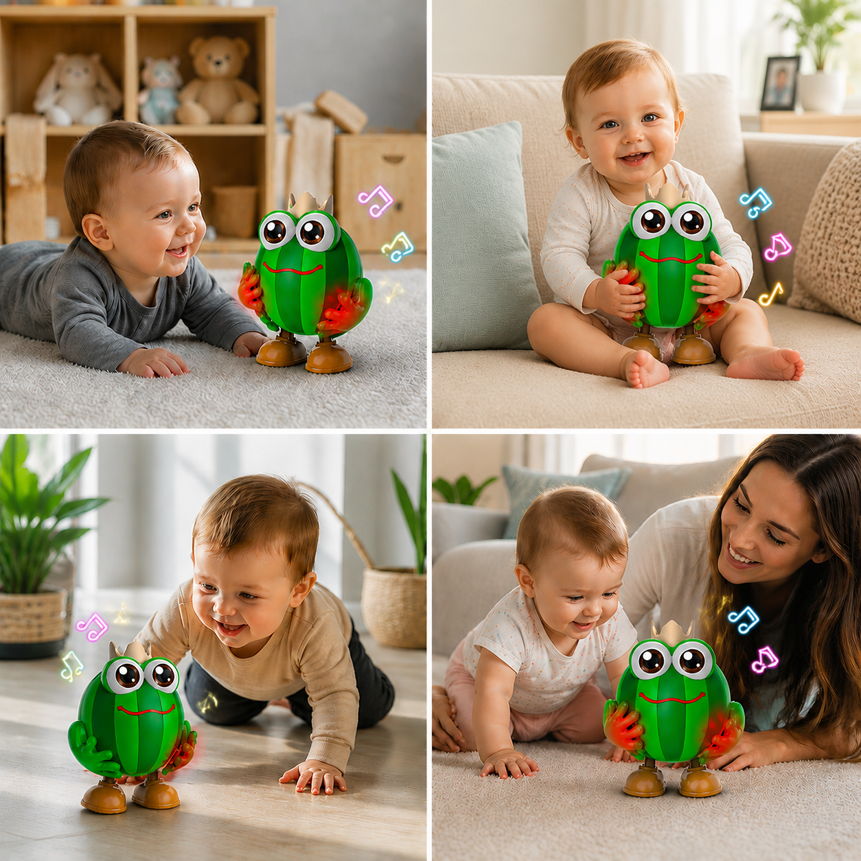 Dancing Watermelon Head-Up Tummy Time Toy with Lights & Music