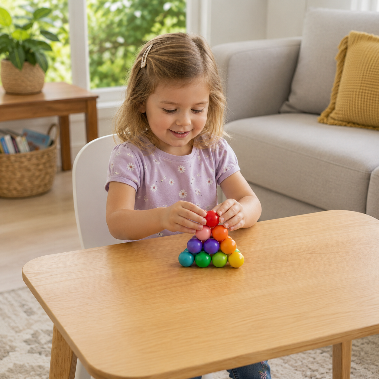 Colorful 3D Ball Building Set – Creative Construction & Fine Motor Skills Learning Toy for Kids