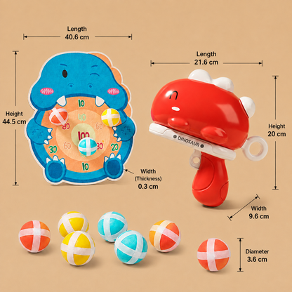 Dinosaur Sticky Ball Shooter – Target Shooting Game for Kids