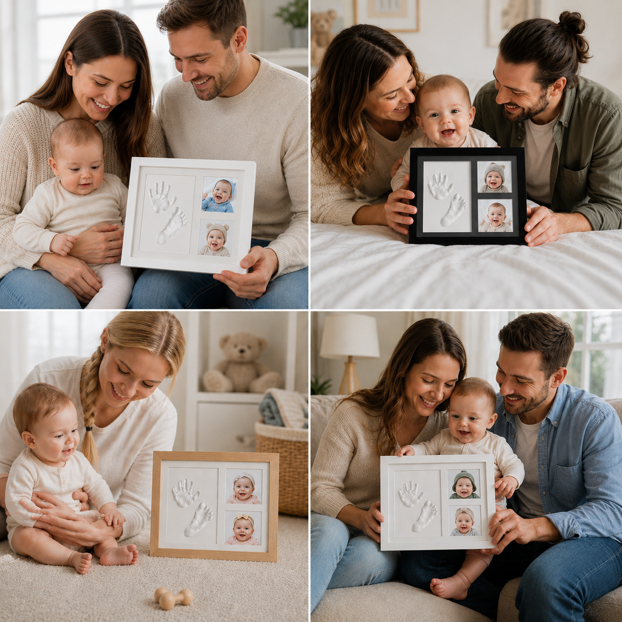 DIY Kids Handprint Keepsake Frame Kit – Hand Impression & Photo Display