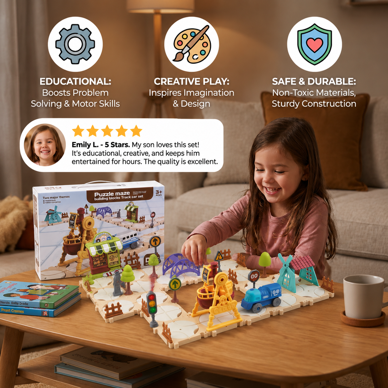 DIY Amusement Park Railway Building Set