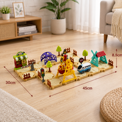 DIY Amusement Park Railway Building Set