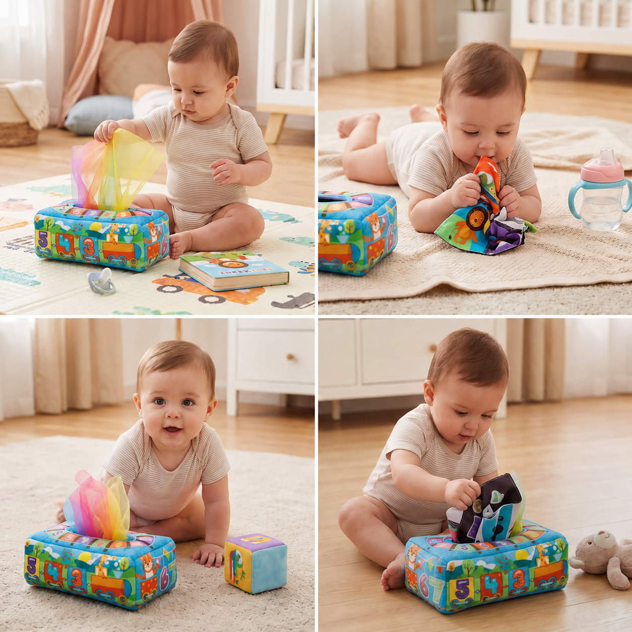 Montessori Magic Tissue Box – Sensory Learning Toy for Babies