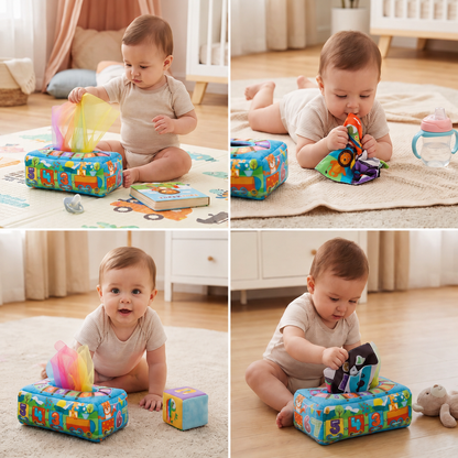 Montessori Magic Tissue Box – Sensory Learning Toy for Babies