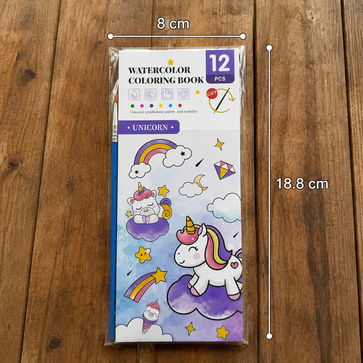 All-in-One Watercolour Painting Book with Built-In Paint & Brush