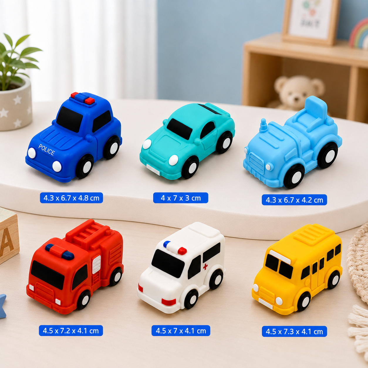 Light-Up Bath Toy Car Set – Water-Activated Baby Bath Toys