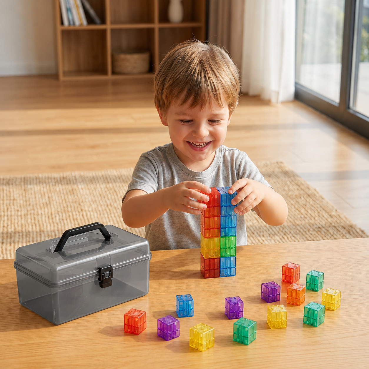 Montessori Cube Building Block Set for Kids
