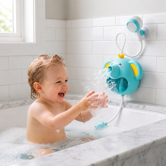 Musical Elephant Bubble Bath Toy with Shower Head