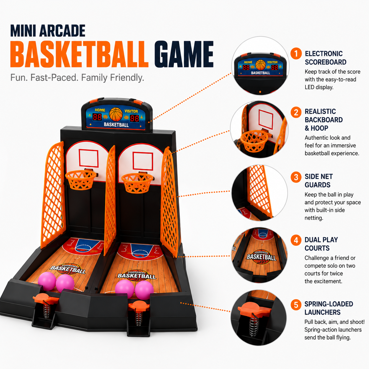 2-Player Basketball Shootout Game