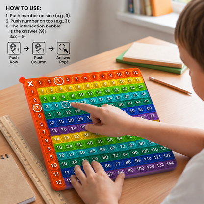 Rainbow Pop Math – Multiplication Fidget Learning Toy