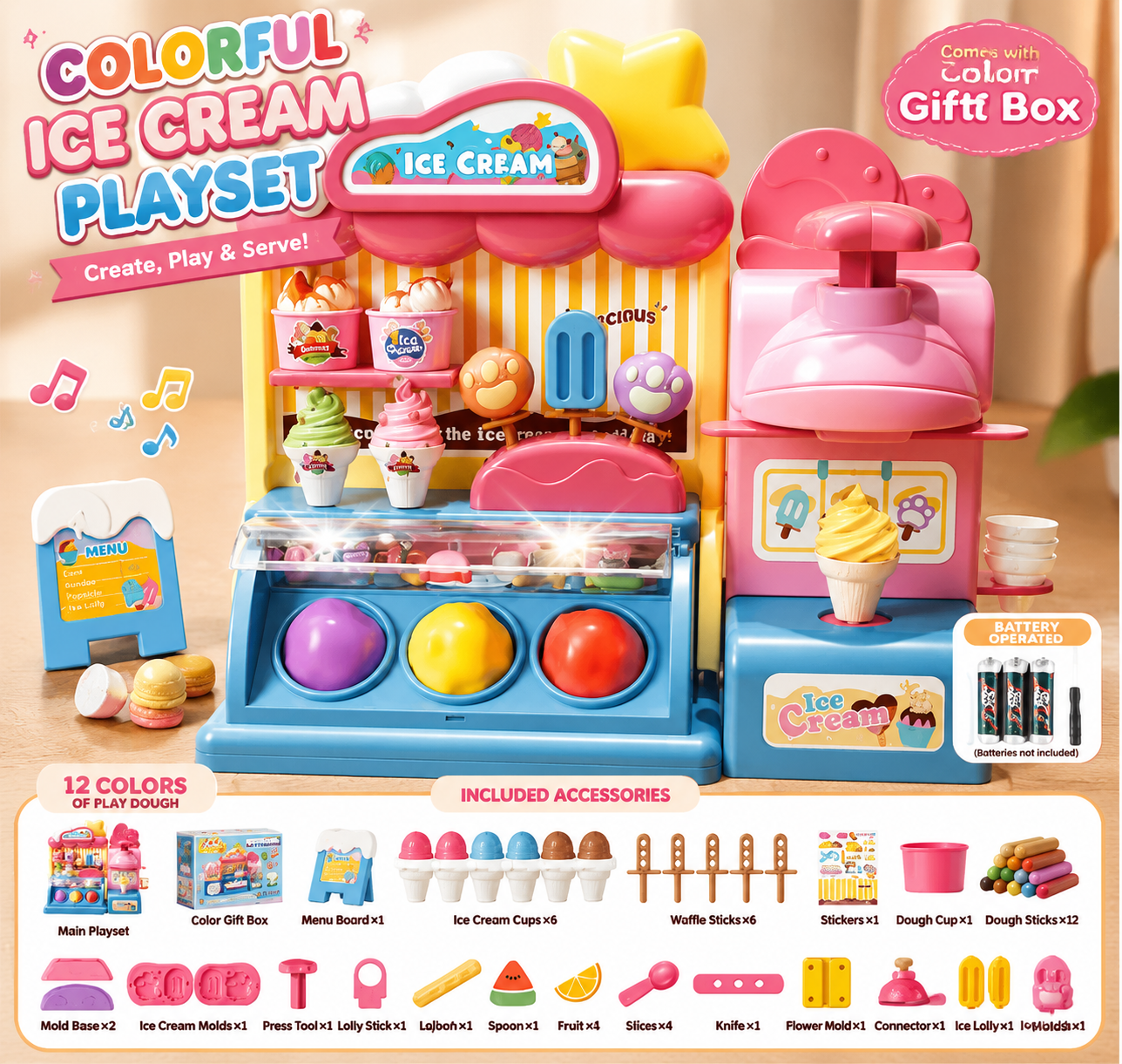 DIY Ice Cream Clay Maker Playset