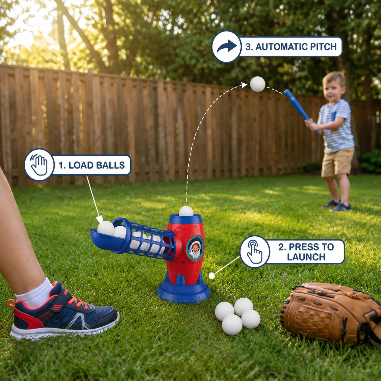 Kids Electronic Baseball Pitching Machine