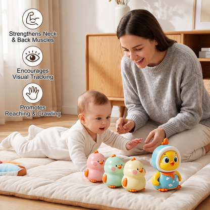 Wobbling Chicken Tummy-Time Toy