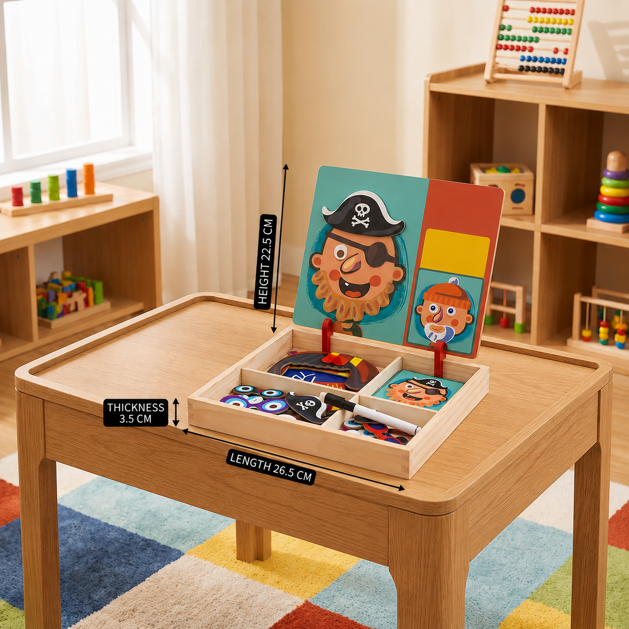 Magnetic Wooden Dress-Up & Matching Puzzle Board – Creative Learning Toy