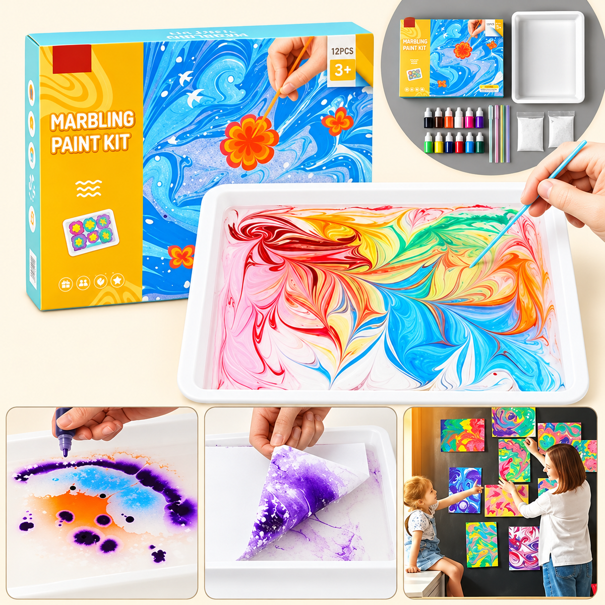 Creative Marbling Paint Set
