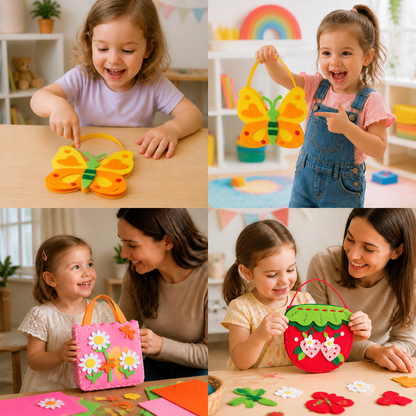DIY Cute Felt Handbag Sewing Craft Kit for Kids