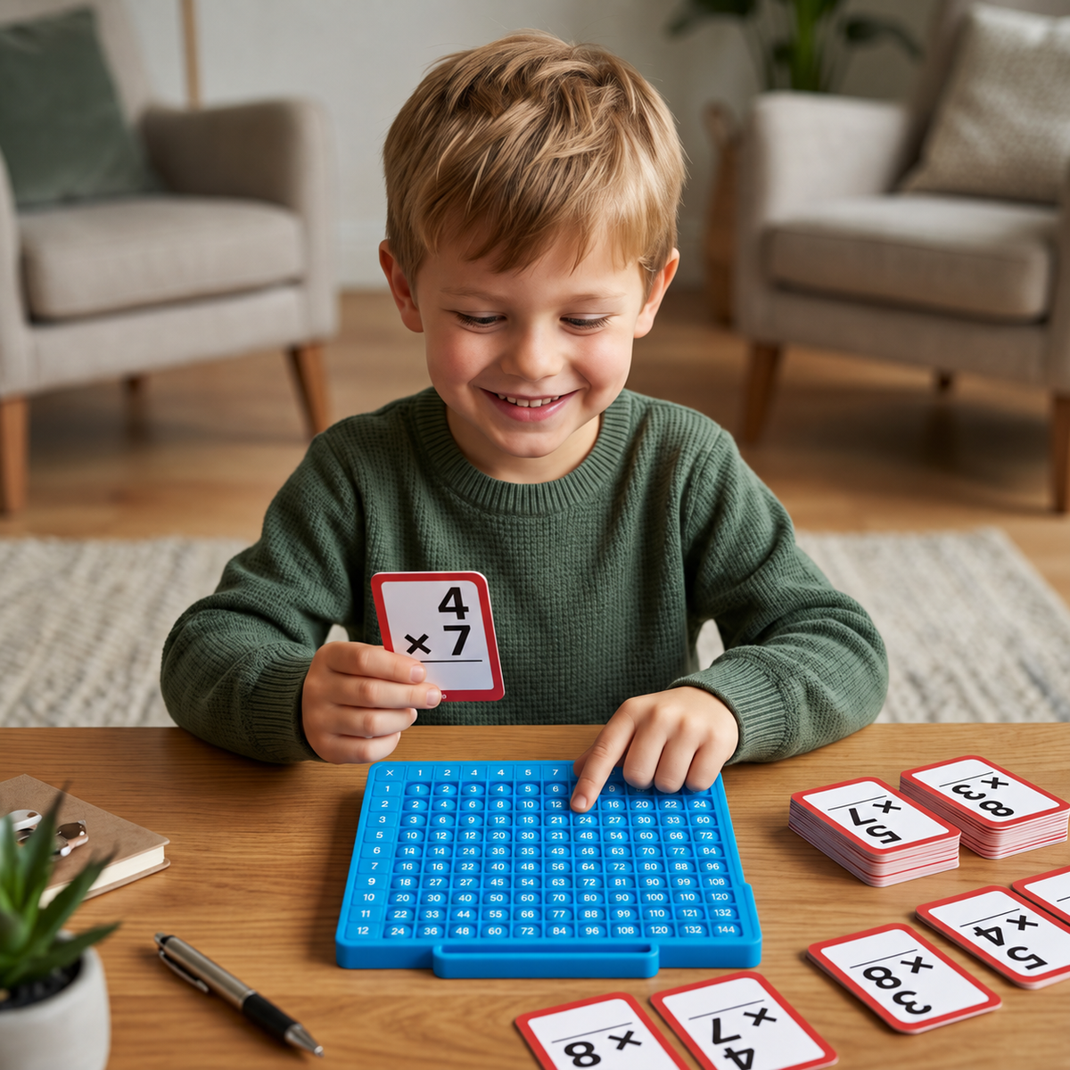 Math Learning Cards Set with Calculation Board – Addition, Subtraction, Multiplication & Division
