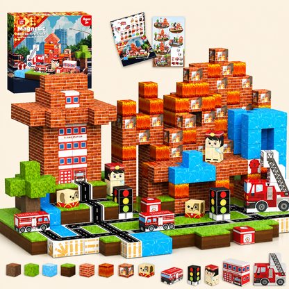 100-Piece Magnetic Building Cube Set – Montessori STEM Construction Toy for Kids