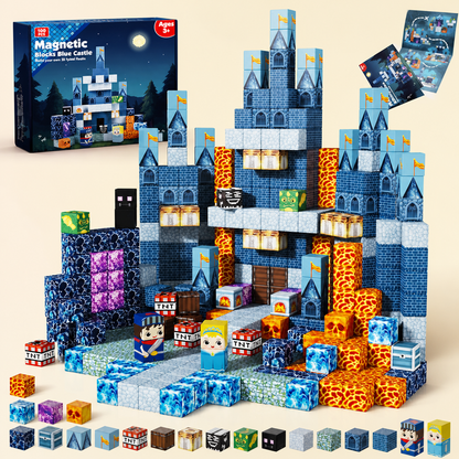 100-Piece Magnetic Building Cube Set – Montessori STEM Construction Toy for Kids