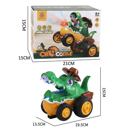 Remote Control Crocodile Stunt Car – Lights, Spray & Sound Effects