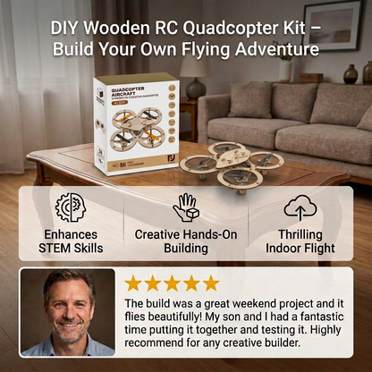 DIY Wooden RC Quadcopter Kit – Build Your Own Flying Adventure
