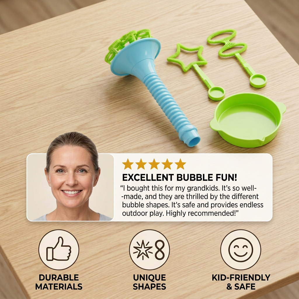 Magic Bubble Blower Stick Set