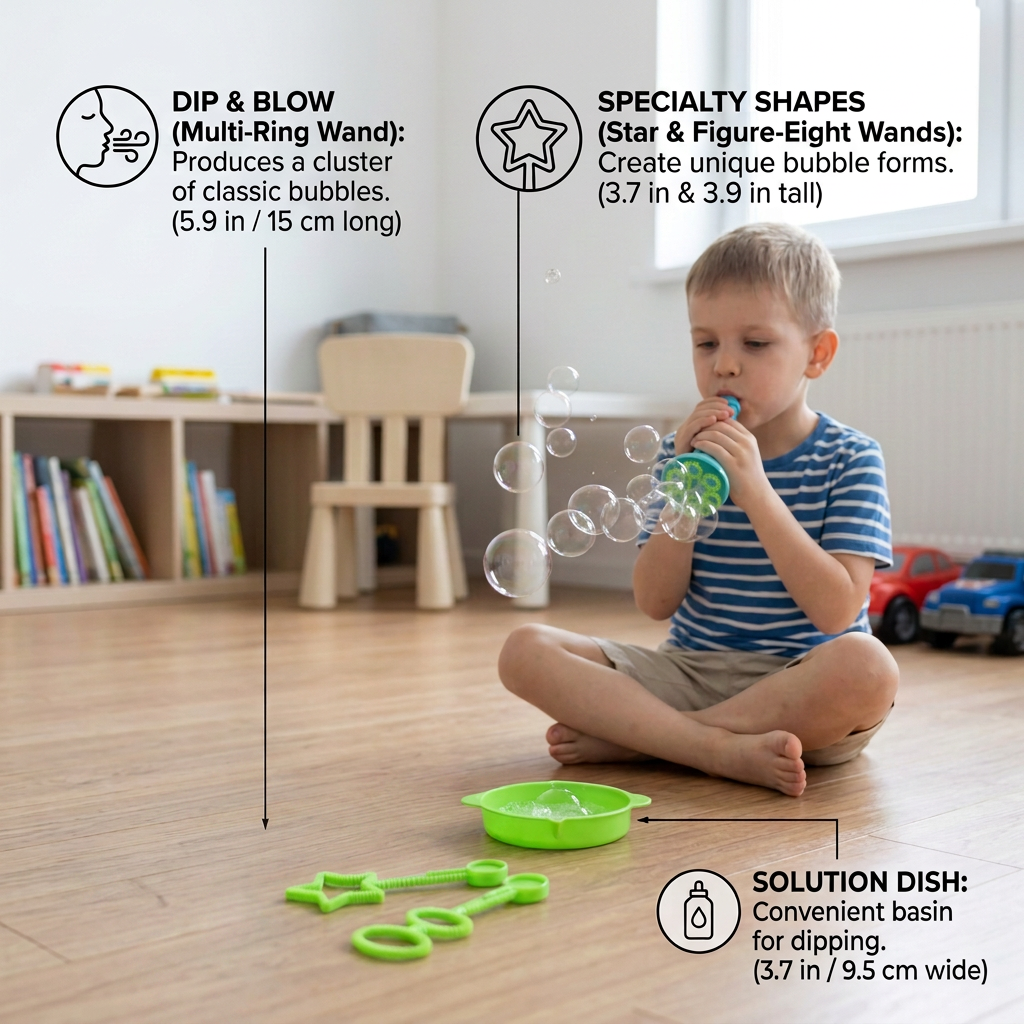 Magic Bubble Blower Stick Set