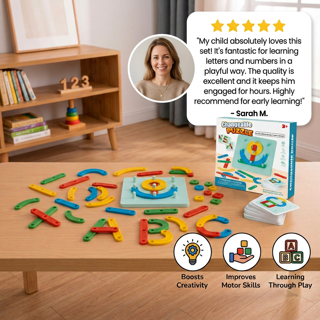 Educational Magnetic Letter & Number Building Set