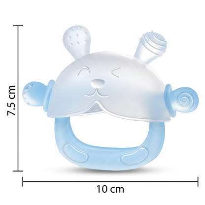 Bunny Baby Teething Mitten – Soft BPA-Free Silicone Gum Soother with Anti-Drop Wristband (3–18 Months)
