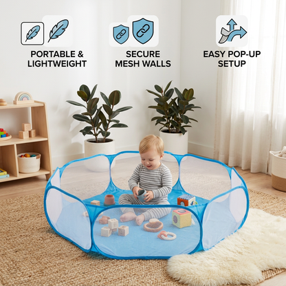 Portable Pop-Up Baby Playpen Tent for Toddlers