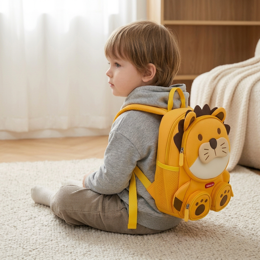 Kids Cartoon Animal Backpack – Lightweight Multi-Pocket School Bag