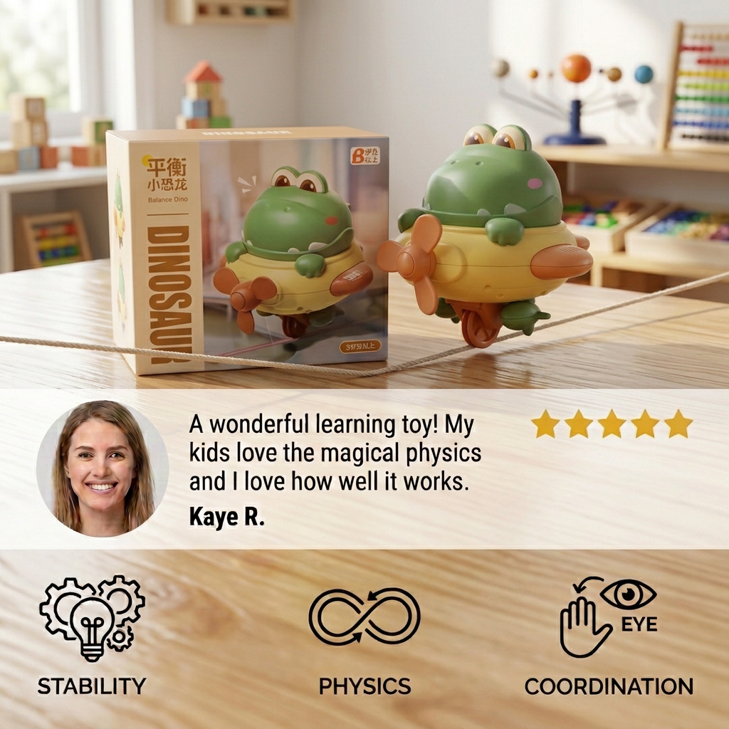Dino Balance Spinner Toy for Kids