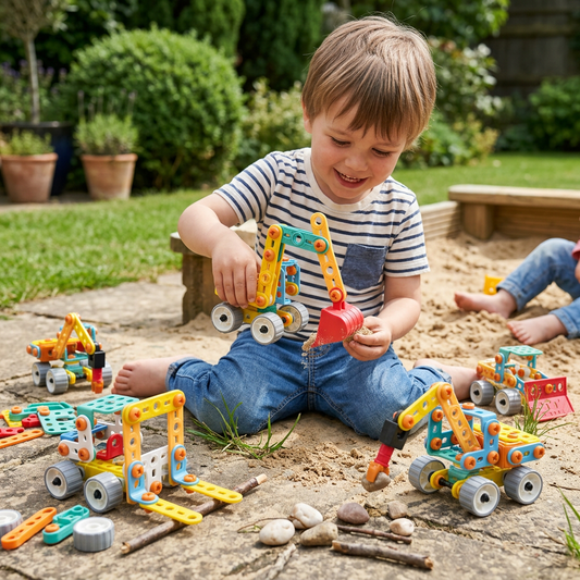 9-in-1 STEM Construction Vehicle Building Kit