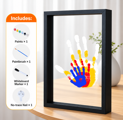 DIY Wooden Handprint Photo Frame Kit – Family Keepsake Set with Paints