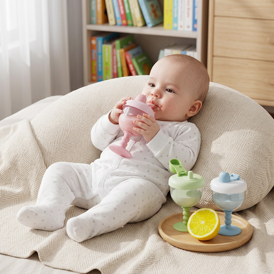 Spill-Proof Baby Straw Training Cup