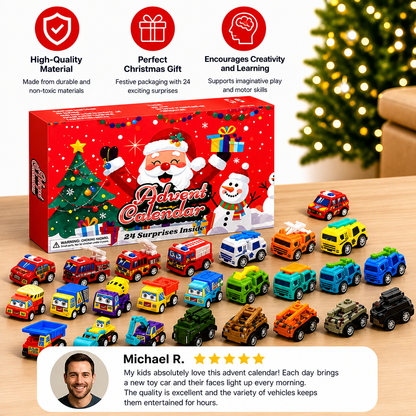 24-Day Cartoon Car Advent Calendar