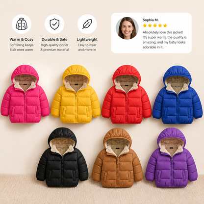 Fleece-Lined Baby & Toddler Puffer Jacket