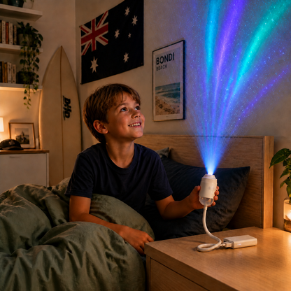 NightSky Dimmable USB Galaxy Projector with Stars & Aurora Effects