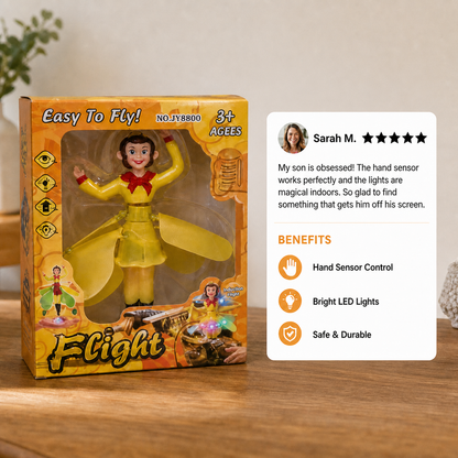 Interactive Flying Monkey Toy with Motion Sensor & LED Lights