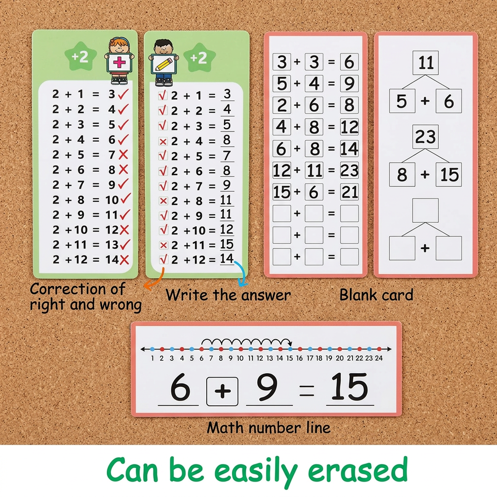Reusable Maths Flash Cards