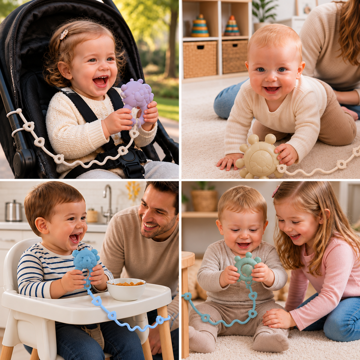 Universal Silicone Anti-Drop Toy & Pacifier Strap