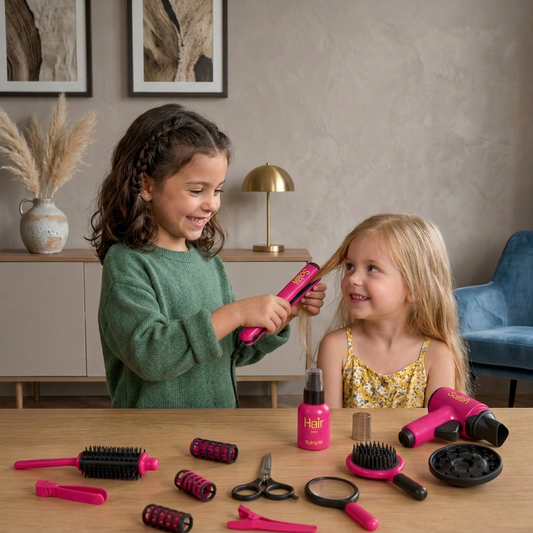 14-Piece Kids Hair Styling Salon Pretend Play Set